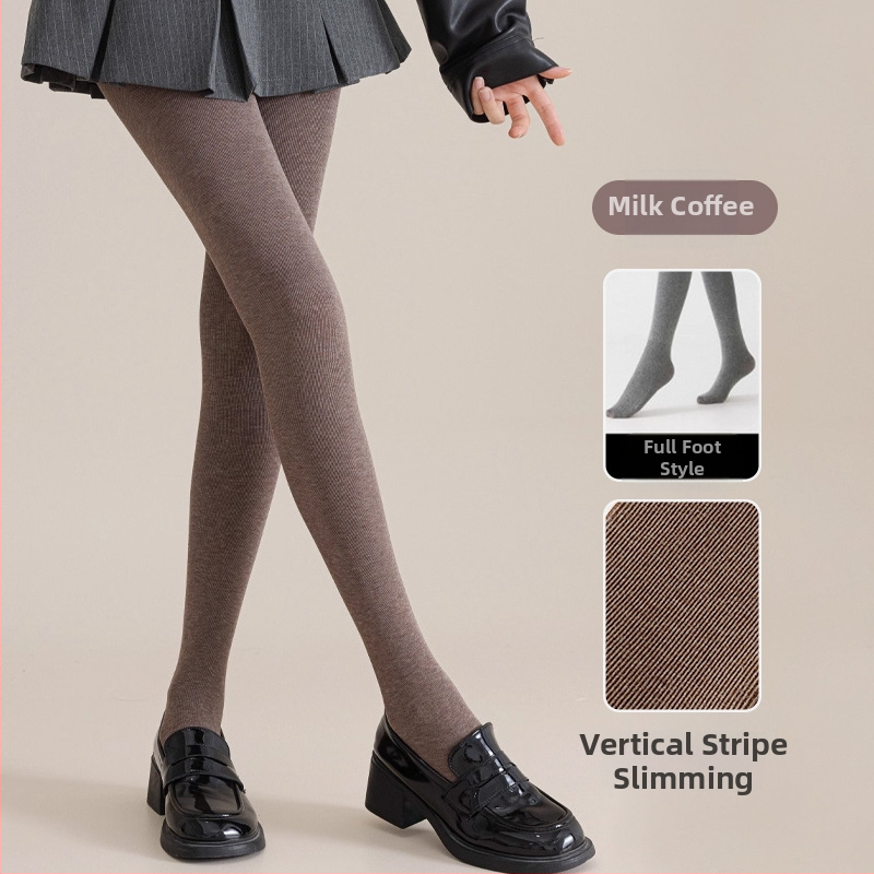 Colanți din bumbac pieptănat cu dungi verticale, groși, calzi, modelatori, anti-statice, cu înaltă elasticitate