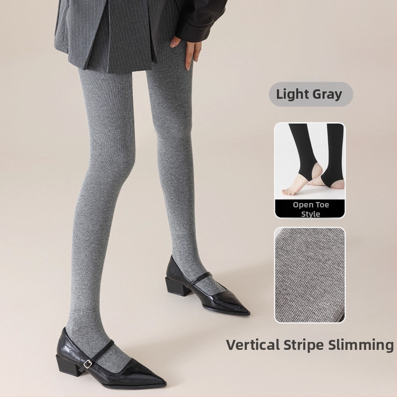 Colanți din bumbac pieptănat cu dungi verticale, groși, calzi, modelatori, anti-statice, cu înaltă elasticitate