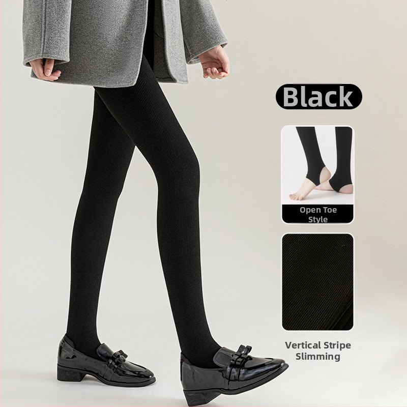 Colanți din bumbac pieptănat cu dungi verticale, groși, calzi, modelatori, anti-statice, cu înaltă elasticitate