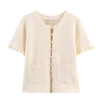 Moterų sijoninis kostiumas su sluoksniuotos dekoratyvinės megztos striukės ir be rankovių viršutine dalimi, aukšta juosmens, vidutinio ilgio sijonas, poliesteris 70–80%