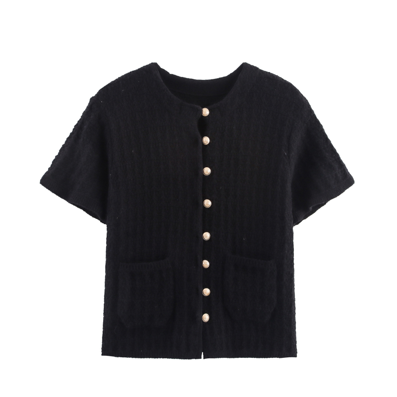 Moterų sijoninis kostiumas su sluoksniuotos dekoratyvinės megztos striukės ir be rankovių viršutine dalimi, aukšta juosmens, vidutinio ilgio sijonas, poliesteris 70–80%