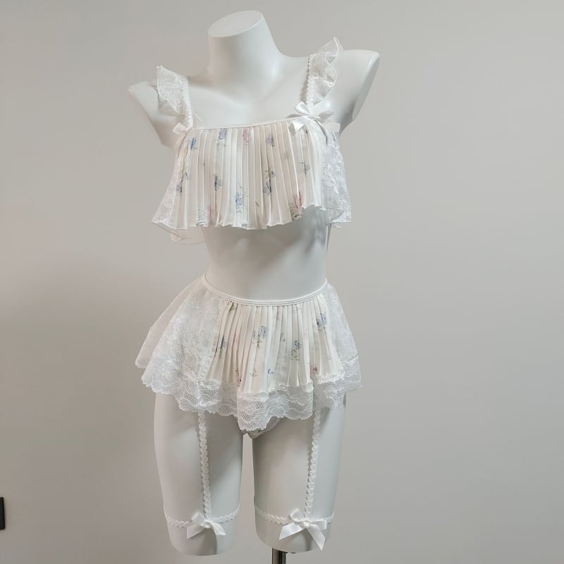 Σεξουαλικό νυχτικό με τιράντες και δαντέλα Ice Silk, V-λαιμός, 3/4 μανίκια, 181–200 g/m²