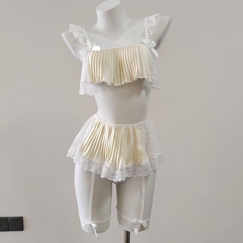 Σεξουαλικό νυχτικό με τιράντες και δαντέλα Ice Silk, V-λαιμός, 3/4 μανίκια, 181–200 g/m²