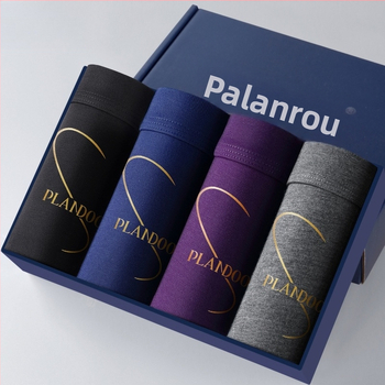 Vyrų antibakteriniai medvilniniai bokseriai su vidutinio aukščio liemeniu, 90–95% medvilnės