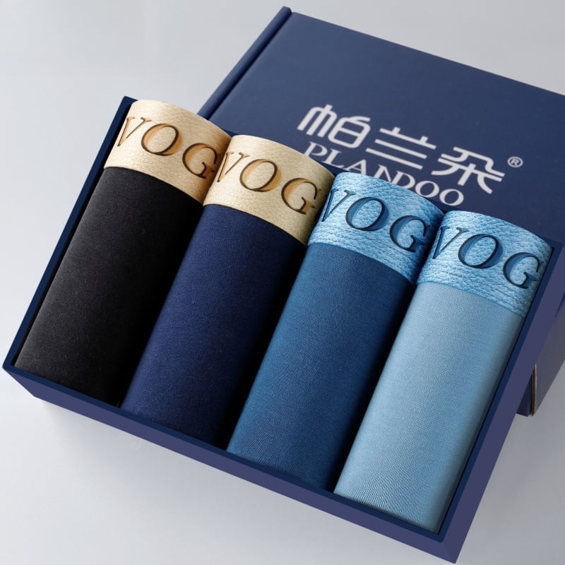 Vyrų antibakteriniai medvilniniai bokseriai su vidutinio aukščio liemeniu, 90–95% medvilnės