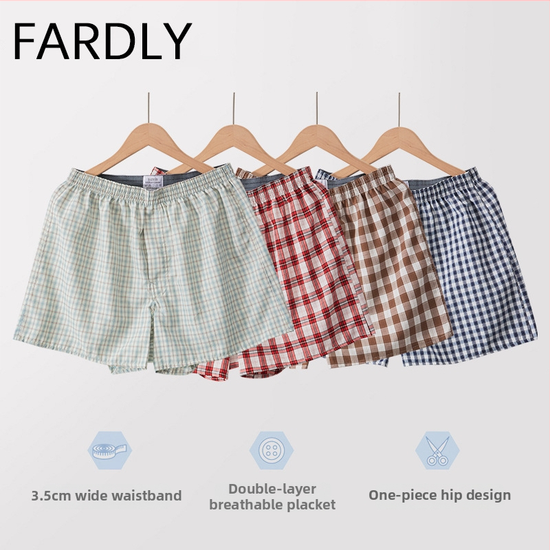 Pánske voľné nohavice na spanie, kockovaný vzor, 100% polyester, priedušné, tkané, stredný pás