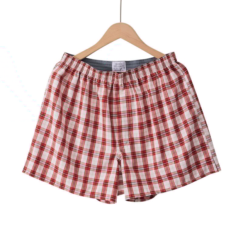 Мъжки свободни пижамени панталони с каре, 100% полиестер, дишащи, тъкани, талия средна