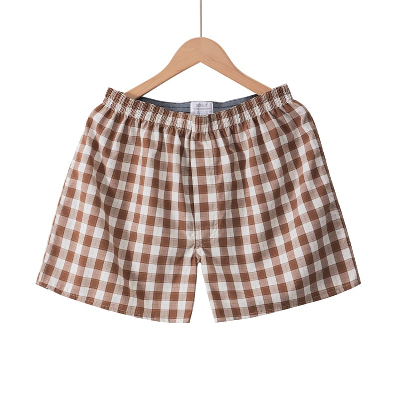 Мъжки свободни пижамени панталони с каре, 100% полиестер, дишащи, тъкани, талия средна