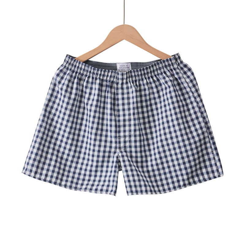 Мъжки свободни пижамени панталони с каре, 100% полиестер, дишащи, тъкани, талия средна