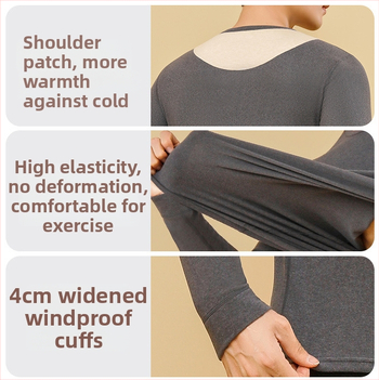 Unisex terminis komplektas iš Down Silk, be siūlių, apvali kaklo, ilgos rankovės, storis 251-300 g/m2, tinka kaip pagrindinis sluoksnis arba išorinis drabužis