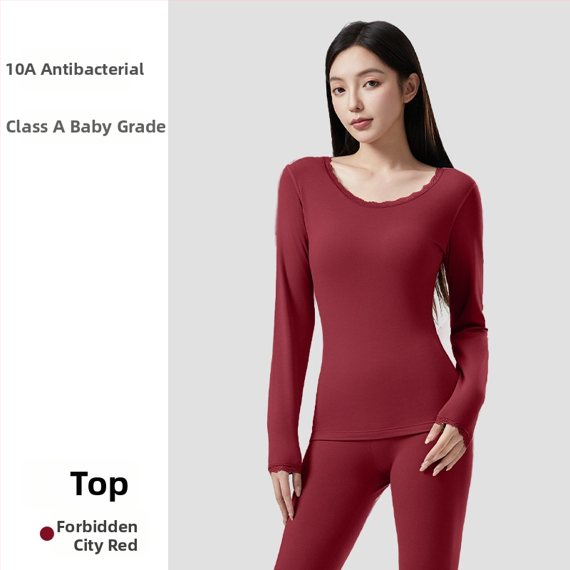 Moteriškas akrilo terminis komplektas su antibakteriniu poveikiu; šiluma storas 201-250 g/m2 su veluro pamušalu; viršus megztinis su ilgomis rankovėmis; apačia kelnes; pagrindinis pluošto kiekis 30-50%.