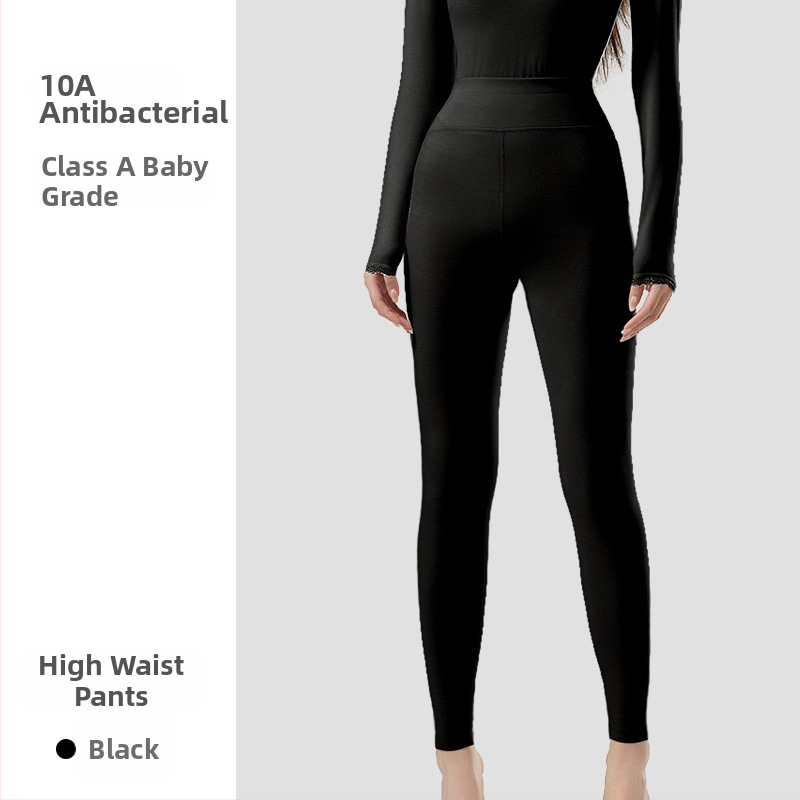 Moteriškas akrilo terminis komplektas su antibakteriniu poveikiu; šiluma storas 201-250 g/m2 su veluro pamušalu; viršus megztinis su ilgomis rankovėmis; apačia kelnes; pagrindinis pluošto kiekis 30-50%.