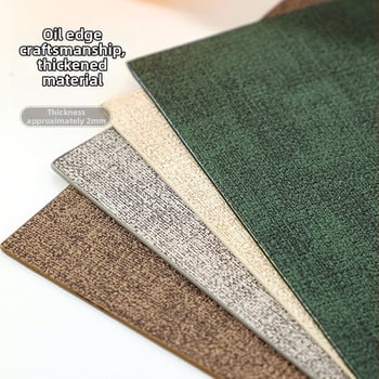 Nahast kahepoolsed lauaalused, tekstiuriga, soojusisolaator, veekindlad ja õli-tõrjev, ruudukujuline, põhjamaine stiil, esmaklassiline kvaliteet