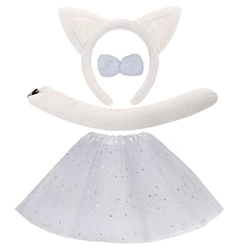 Kopča za kosu s mačjim ušima i krznenim repom, cosplay set za odrasle, proljeće 2024