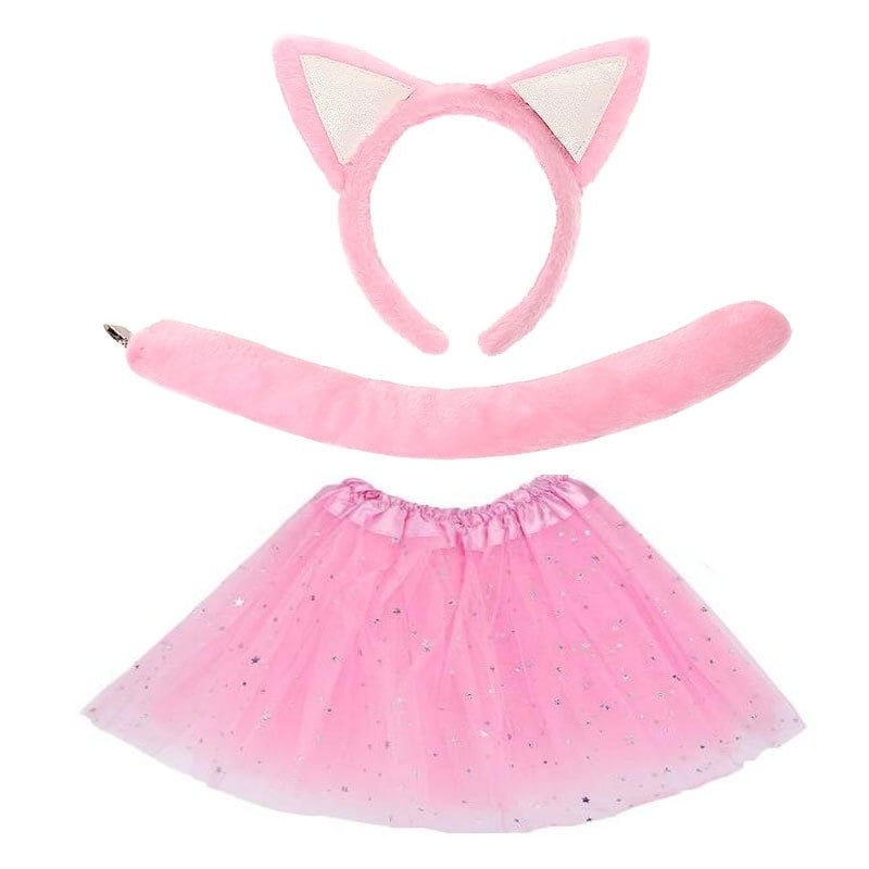 Kopča za kosu s mačjim ušima i krznenim repom, cosplay set za odrasle, proljeće 2024