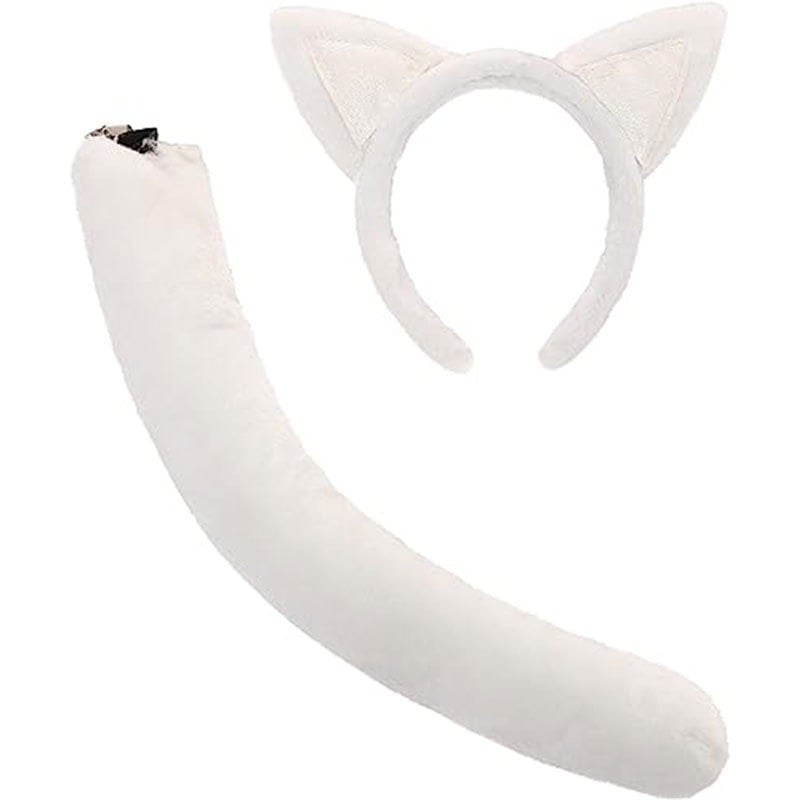 Kopča za kosu s mačjim ušima i krznenim repom, cosplay set za odrasle, proljeće 2024