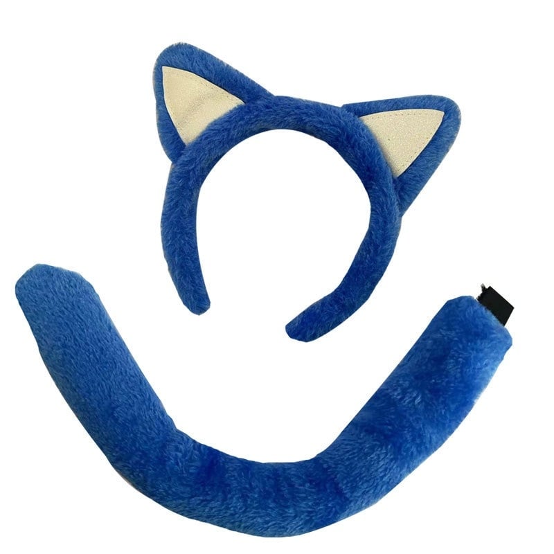 Kopča za kosu s mačjim ušima i krznenim repom, cosplay set za odrasle, proljeće 2024