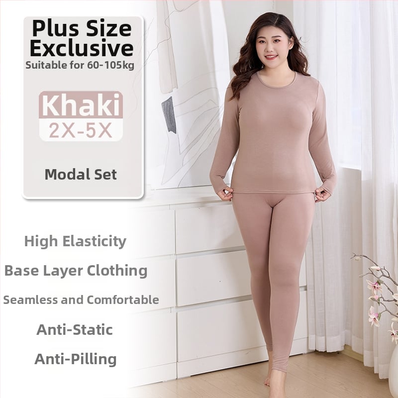 Moterų rudens termo komplektas iš Modal (viskozės), pagrindinis audinys 95% Modal, įdaila Modal 90%, plonas, siauras kirpimas, pagrindinis sluoksnis