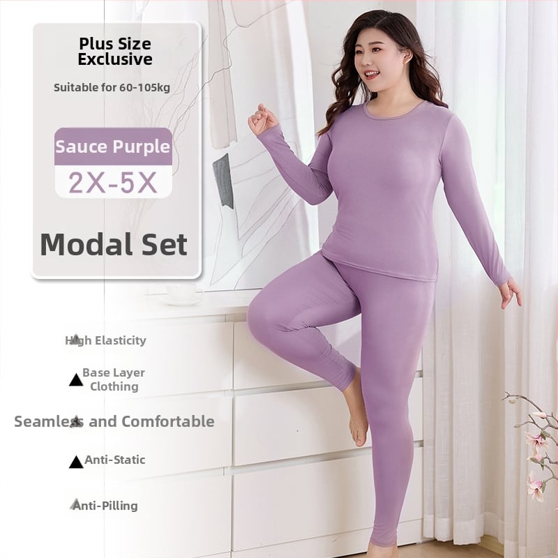 Moterų rudens termo komplektas iš Modal (viskozės), pagrindinis audinys 95% Modal, įdaila Modal 90%, plonas, siauras kirpimas, pagrindinis sluoksnis