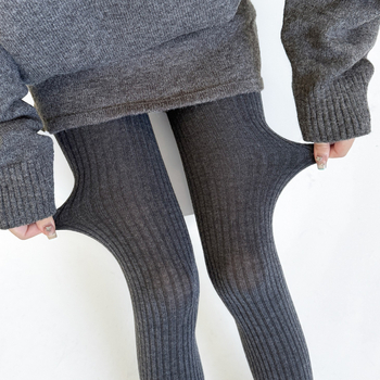 Colanți din lână, croială ce conturează silueta, grosime medie, lungime integrală, anti-fricțiune