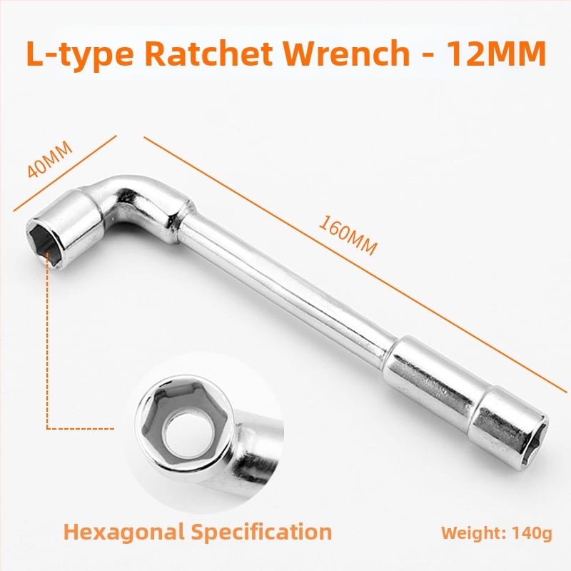 Bangli L-образен гнездо-гаечен ключ с 7-образен двоен глава дизайн, външен шестостен, 45# стомана, Allen ключ