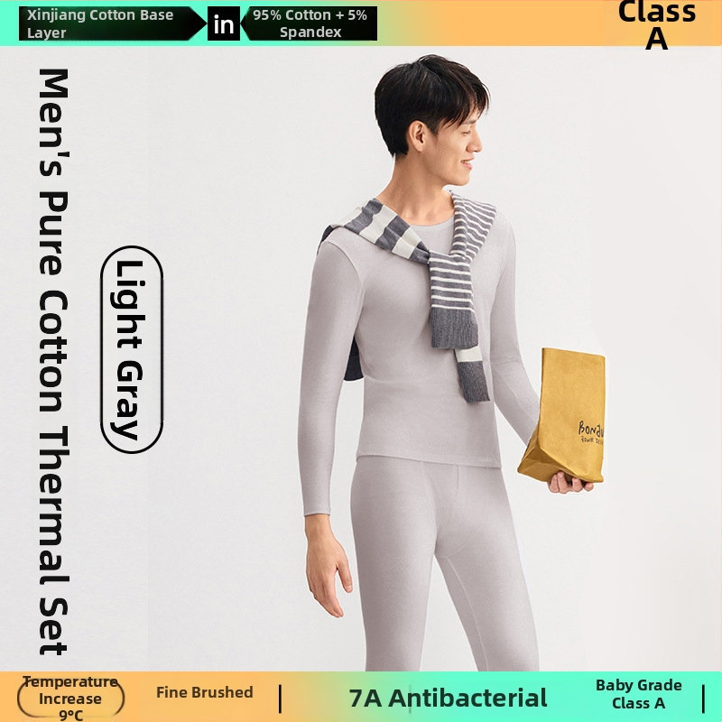 Combed Cotton terminis bazinis komplektas – antibakterinis, išlaiko šilumą, anti-pilling, apvalus kaklo iškirpimas, be siūlių, 3/4 ilgio kelnes