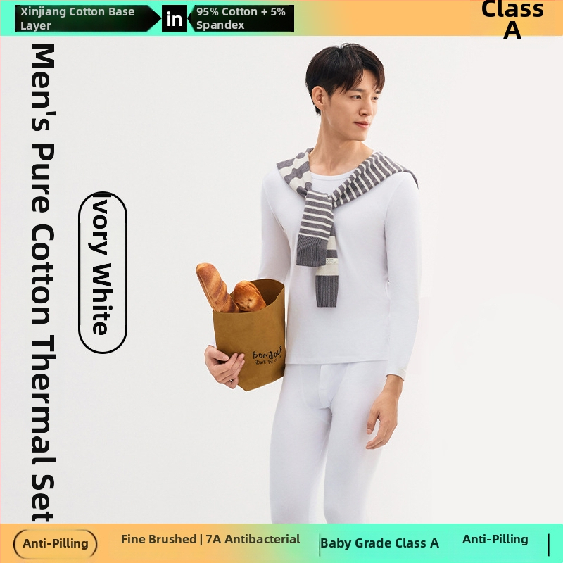 Combed Cotton terminis bazinis komplektas – antibakterinis, išlaiko šilumą, anti-pilling, apvalus kaklo iškirpimas, be siūlių, 3/4 ilgio kelnes