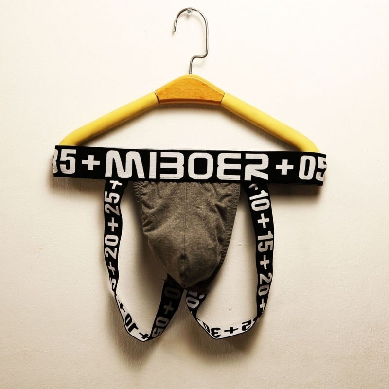 Meeste puuvillased thong-aluspüksid, madala lõikega, hingavad, keha kujundus, ühevärvilised