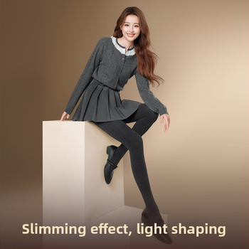 Colanți pentru femei cu căptușeală fleece, călduroși, amestec nylon-viscose 30–50% viscose, antibacterieni, modelează picioarele