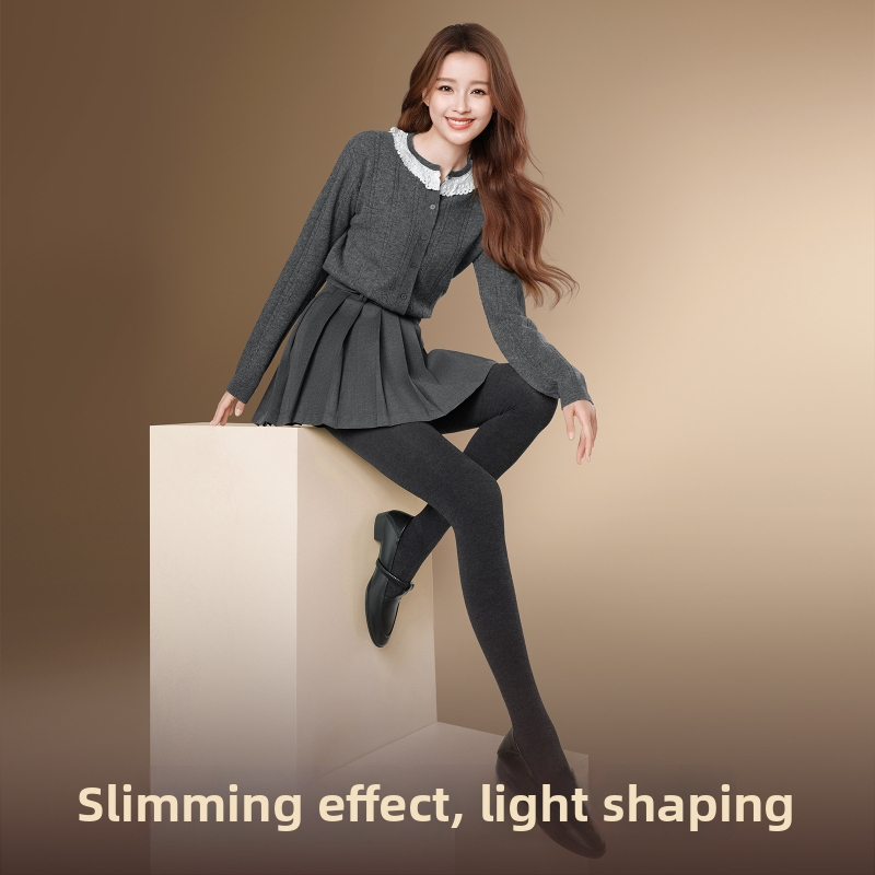 Colanți pentru femei cu căptușeală fleece, călduroși, amestec nylon-viscose 30–50% viscose, antibacterieni, modelează picioarele