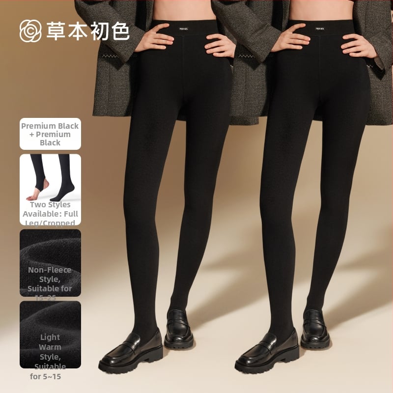 Colanți pentru femei cu căptușeală fleece, călduroși, amestec nylon-viscose 30–50% viscose, antibacterieni, modelează picioarele