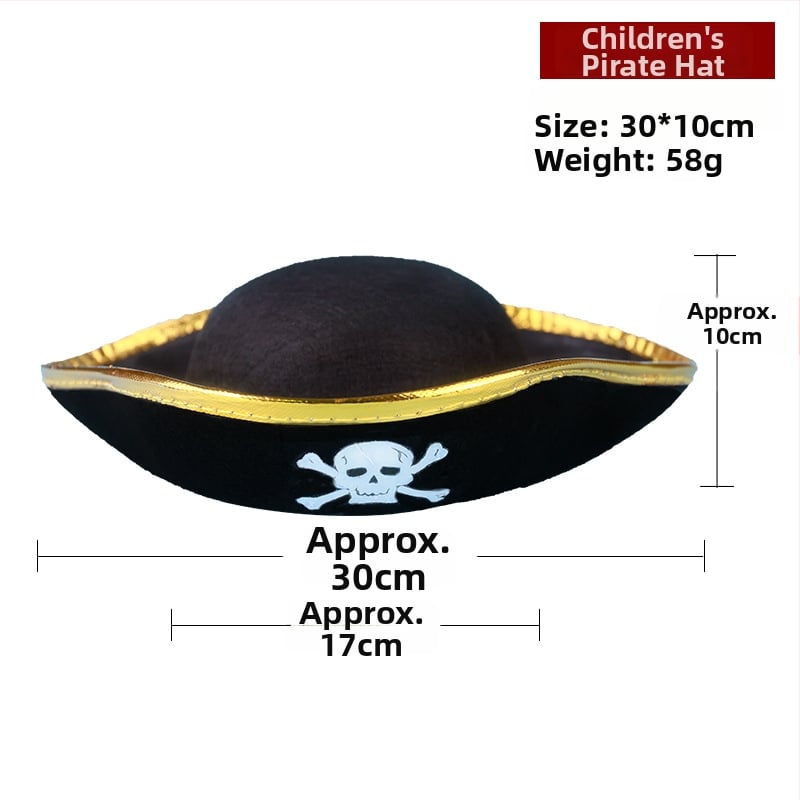 Σετ Πειρατής για το Halloween: Μάσκα ματιών, Πιστόλι, Καπέλο Πειρατή — Πολυεστέρας, Ραφή, Αξεσουάρ μακιγιάζ κοστουμιού