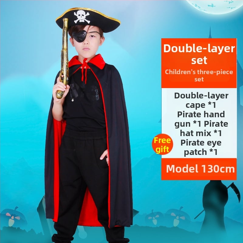 Σετ Πειρατής για το Halloween: Μάσκα ματιών, Πιστόλι, Καπέλο Πειρατή — Πολυεστέρας, Ραφή, Αξεσουάρ μακιγιάζ κοστουμιού