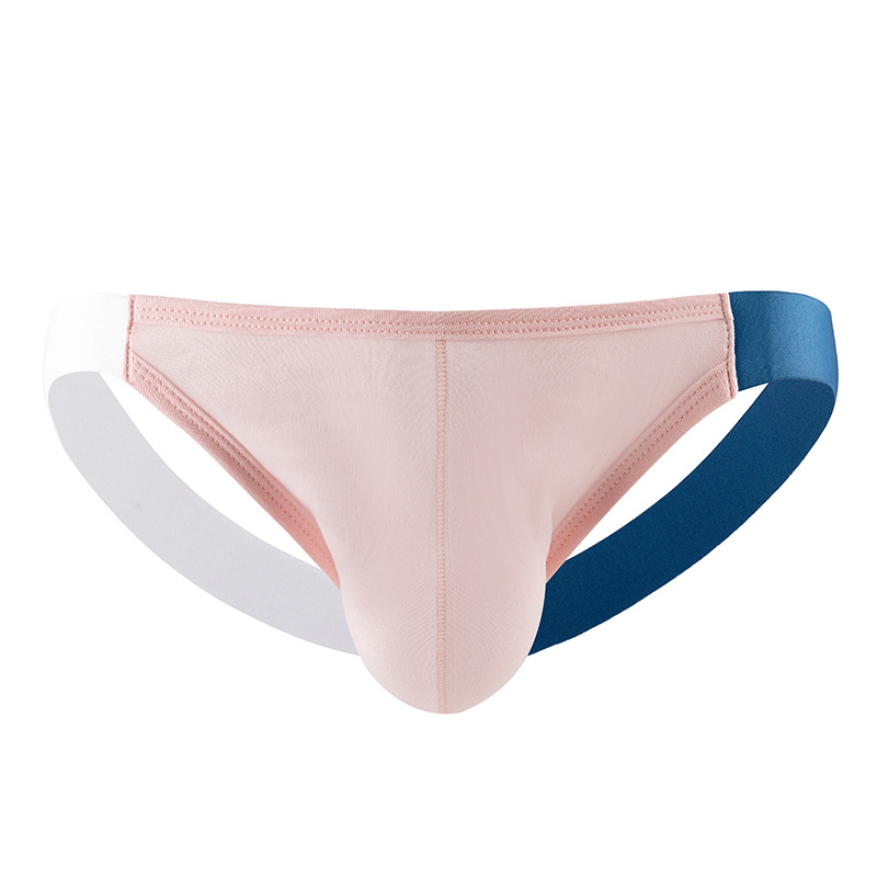 Meeste T-back puuvillane aluspesu, hingav, 3D U-kujuline tasku, madal talje