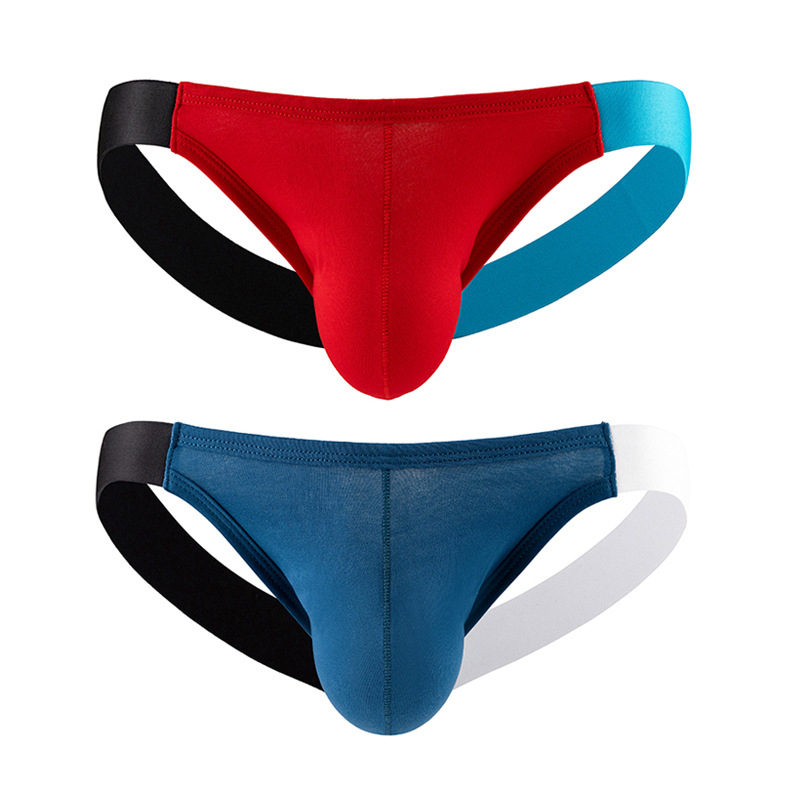 Meeste T-back puuvillane aluspesu, hingav, 3D U-kujuline tasku, madal talje