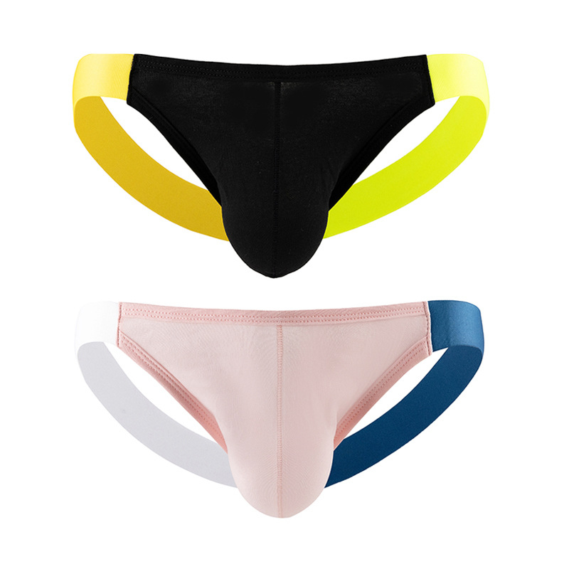 Meeste T-back puuvillane aluspesu, hingav, 3D U-kujuline tasku, madal talje