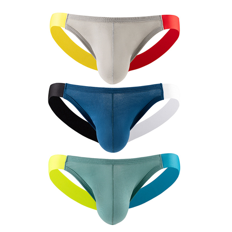 Meeste T-back puuvillane aluspesu, hingav, 3D U-kujuline tasku, madal talje