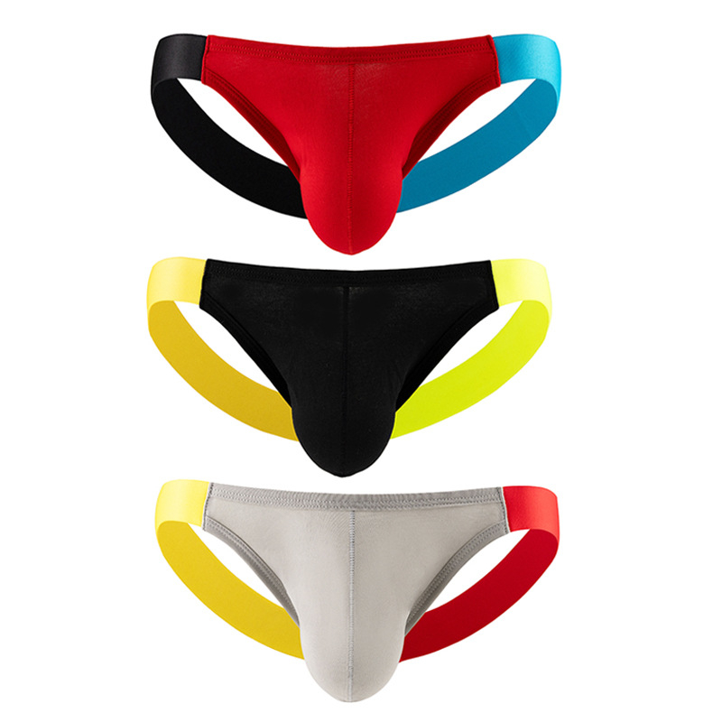 Meeste T-back puuvillane aluspesu, hingav, 3D U-kujuline tasku, madal talje