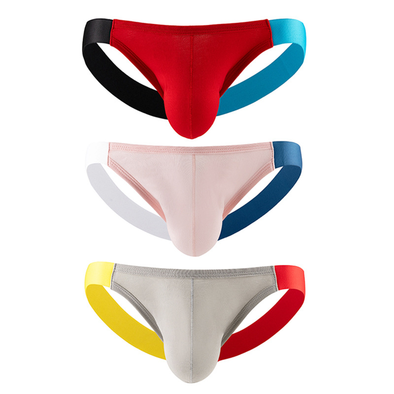 Meeste T-back puuvillane aluspesu, hingav, 3D U-kujuline tasku, madal talje