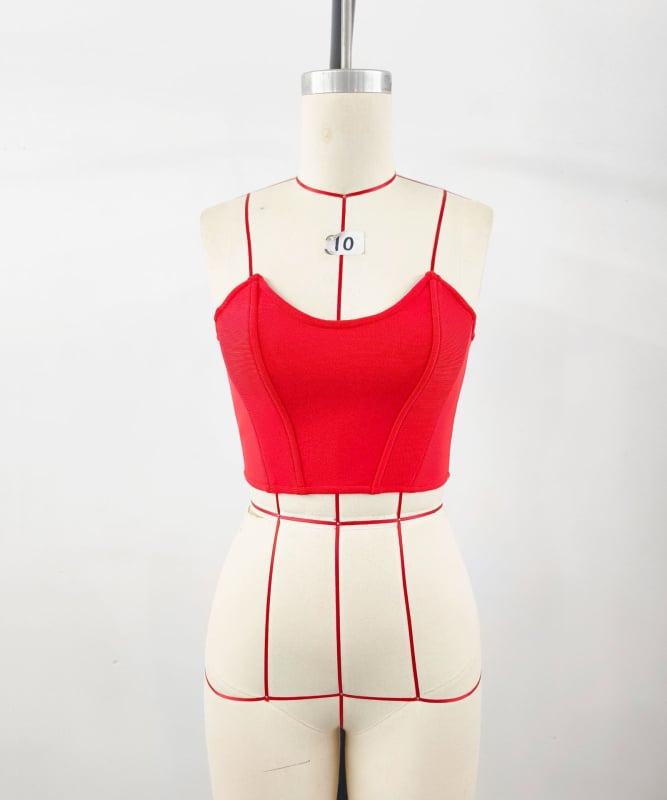 Bez piedurknēm tops ar fishbone dizainu, šaurs piegriezums, īss garums, poliesters ar spandeksu