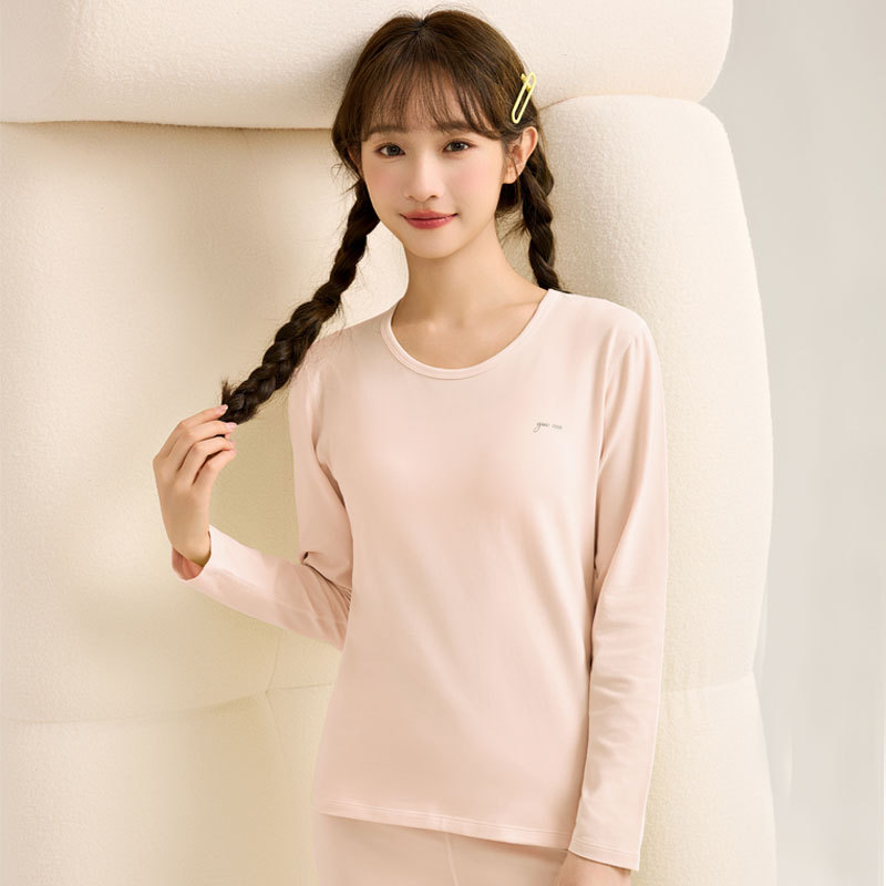 Moteriškas šilto pižamos komplektas iš super minkštos medvilnės rudens–žiemos sezonui, gyvūnų raštas, apvalus kaklas, ilgos rankovės, ilgos kelnės