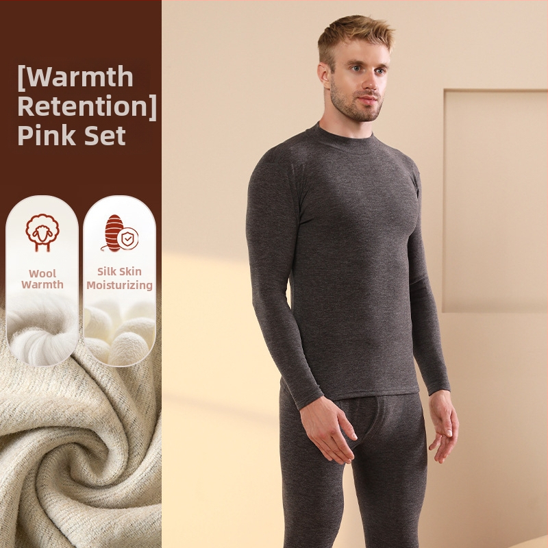 Vyrų terminis komplektas su velveto viduje, katijoninis poliesteris, storis 251-300 g/m², elastinis, ruduo-zima