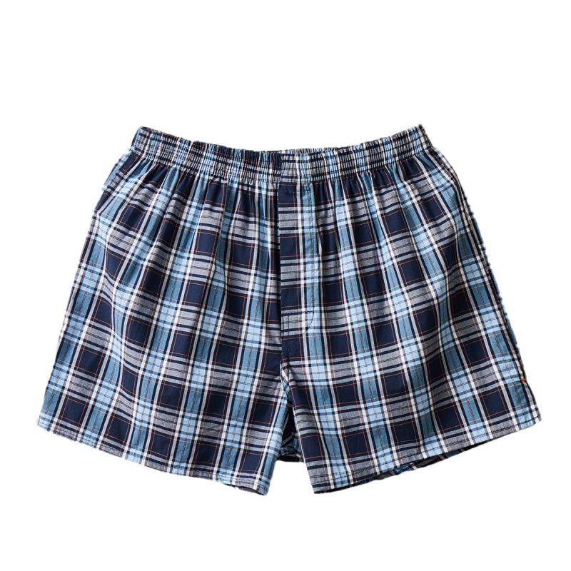 Muške bokserice od 100% pamuka, udoban krojenje, prozračne, karirani uzorak, srednja visina struka