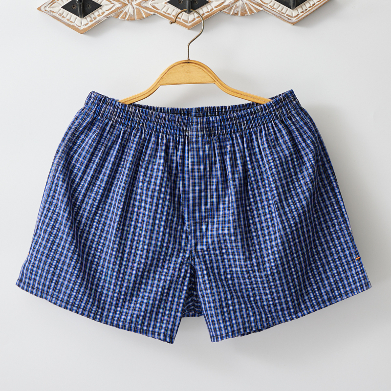 Muške bokserice od 100% pamuka, udoban krojenje, prozračne, karirani uzorak, srednja visina struka