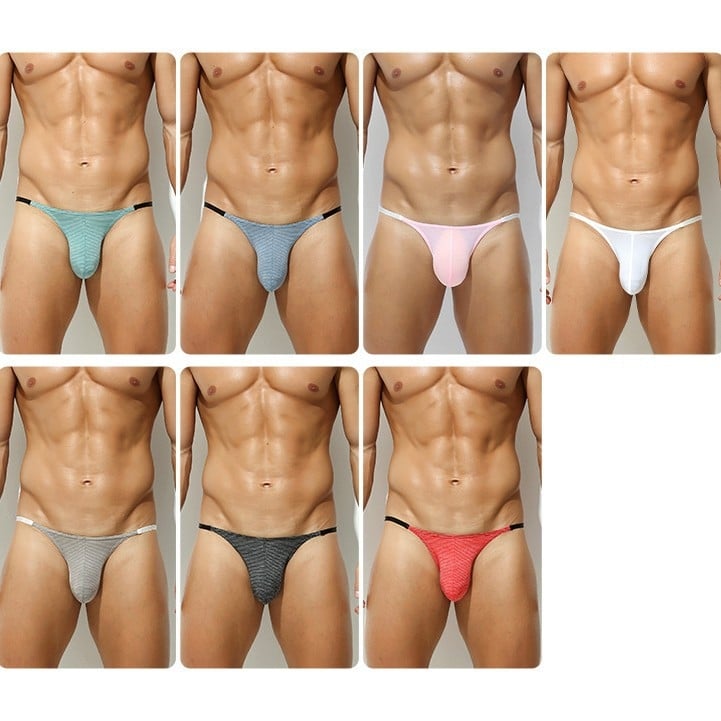 Meeste nailonist aluspüksid madala vöökoht, hingavad, triibuline või ruuduline muster