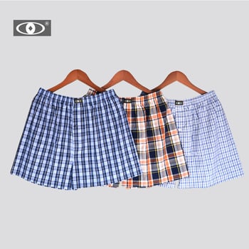 Meeste 100% puuvillast bokserid, ruuduline muster, keskmine talje, hingavad ja kiiresti kuivavad