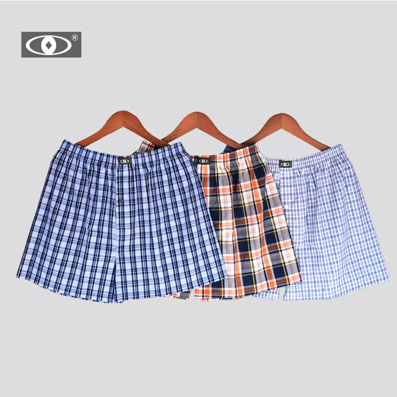 Meeste 100% puuvillast bokserid, ruuduline muster, keskmine talje, hingavad ja kiiresti kuivavad