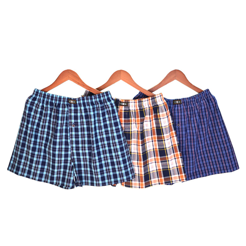 Meeste 100% puuvillast bokserid, ruuduline muster, keskmine talje, hingavad ja kiiresti kuivavad