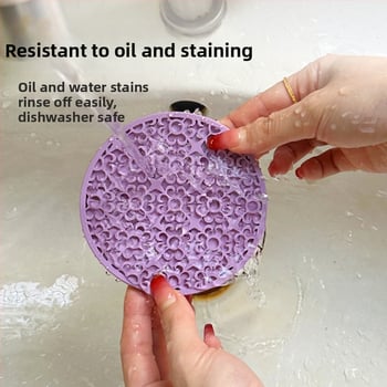 Set de suporturi pentru ceai din silicon — formă circulară, model floral, izolare termică, lansat vara 2022