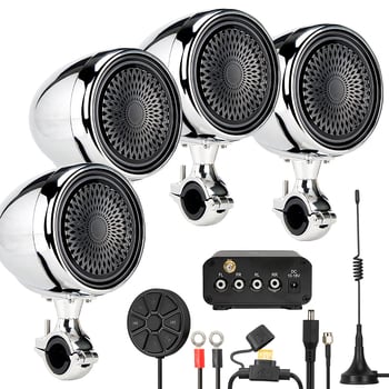 Tarptautinė, populiari motociklų garso sistema, 600 vatų, su nuotoliniu garsumo valdymu, didelė galia, „Bluetooth“, USB, FM, SUX, daugiafunkcinė